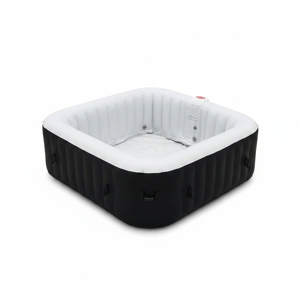 Inflatable Hot Tub Spa, 265 Gallon HTISQ6GYBK | Relaxing Bubble Massage Jets, Quick Heating System, Cushioned Padded Walls, Portable Backyard Setup, Seats Multiple Adults