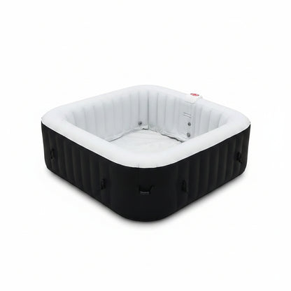 Inflatable Hot Tub Spa, 265 Gallon HTISQ6GYBK | Relaxing Bubble Massage Jets, Quick Heating System, Cushioned Padded Walls, Portable Backyard Setup, Seats Multiple Adults